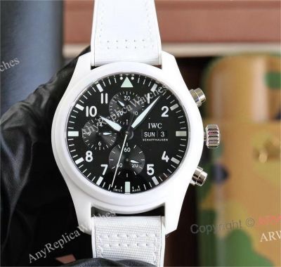 TW Factory Superclone IWC Pilot's Chronograph Top Gun Lake Tahoe White Ceramic Watch